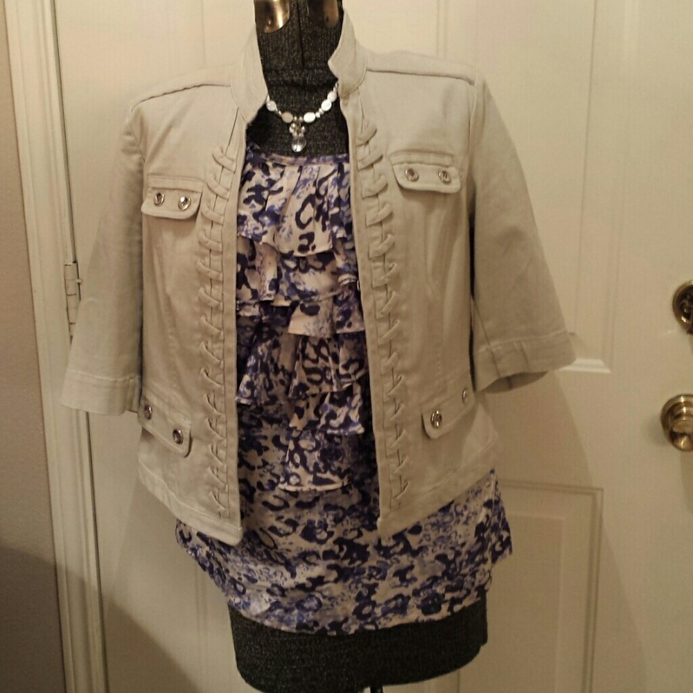 CATO Jacket Size 8 Khaki GUC